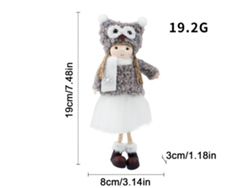 Lindo colgante de peluche, adorno de ángel navideño, decoración