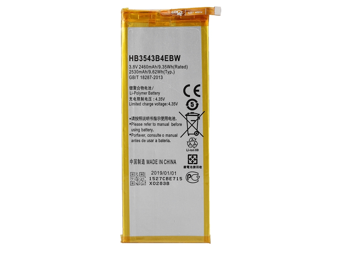 Batería de repuesto Aetheria para Huawei P7 4.35V 2530mAh Batería original para teléfono móvil