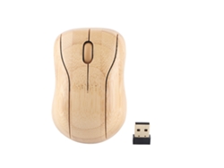 Ratón Inalámbrico De Bambú De 2,4 Ghz, Plug And Play, Para Control De Ordenador Y Dispositivos De Oficina.