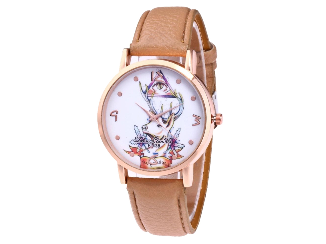 Reloj De Muñeca Analógico De Cuarzo Con Dial Redondo Para Mujer Y Hombre Zhoulianfa