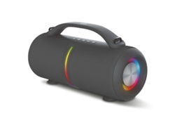 Altavoz Bluetooth portátil Haeger Super Boom con 24 horas de autonomía, resistencia a salpicaduras IPX5 y luz LED.
