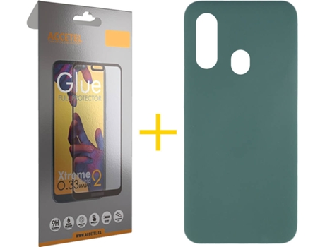 Carcasa + Protector de Pantalla Samsung A20e ACCETEL Full Verde