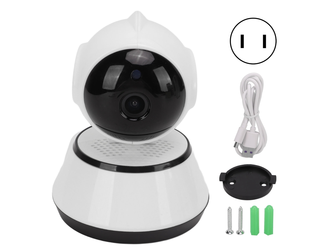 Cámara de seguridad inteligente inalámbrica para interiores con visión nocturna infrarroja para el hogar.