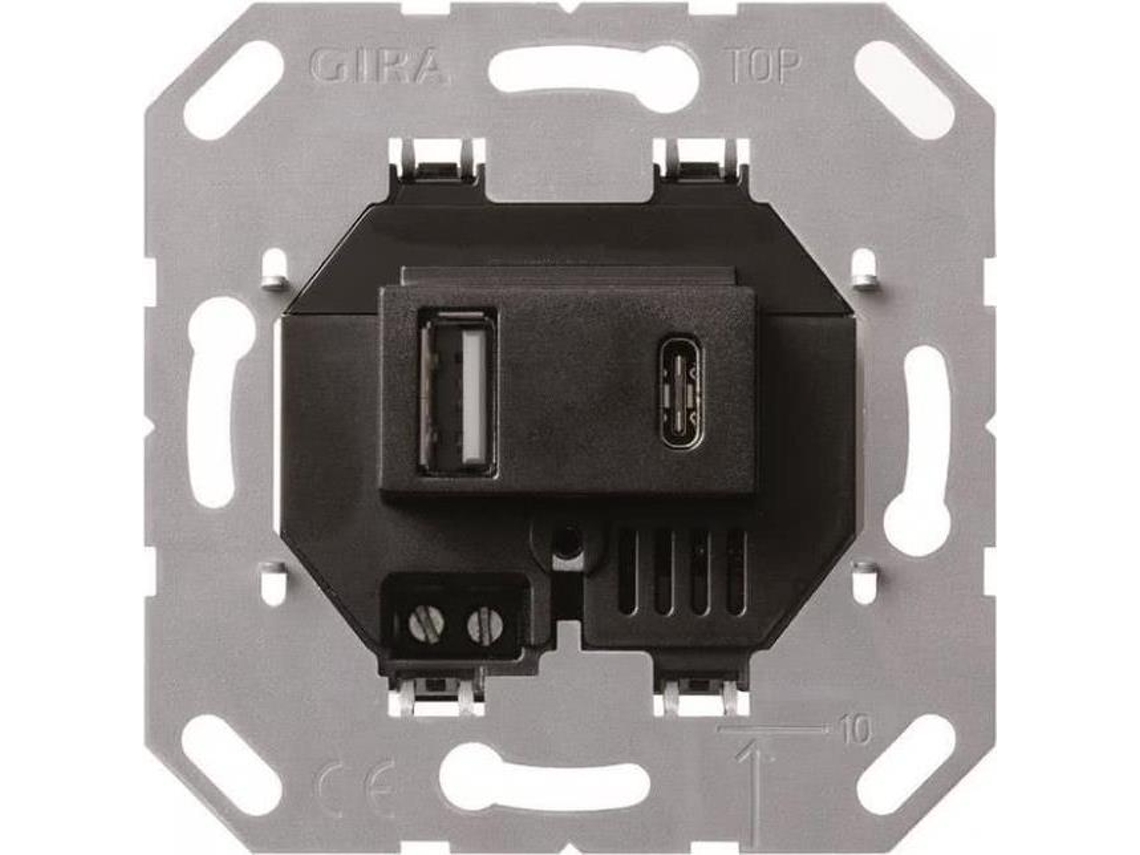 Usb Spannungsversorgung 2 F. Typ A/c Einsatz 236900 Gira (236900)