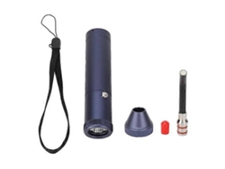 Dispositivo para el tratamiento de aftas bucales con punta extraíble y LEDs rojos y azules para labios, nariz, orejas y músculos.