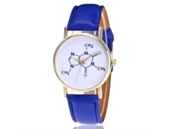 Relógio Feminino Vansvar Vintage De Couro Pu Com Pulso Mapa Dial Quartzo Casual (café Escuro)