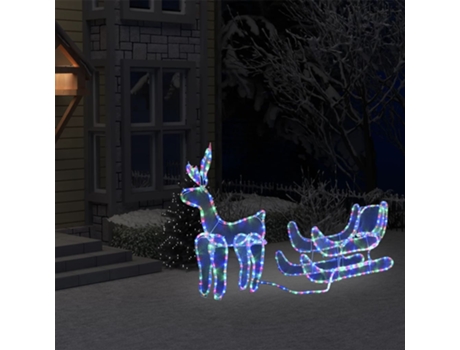 MAISON EXCLUSIVE - Luces de Navidad de reno y trineo con malla 432 LEDs