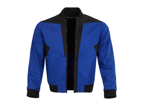 Abrigo de Trabajo QUALITEX WORKWEAR X Tejido Mixto (Azul y Negro - Tam: 3XL)