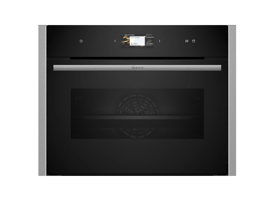 Horno combinado de vapor integrado 47l 60cm a ecoclean negro C24FS31N0 - NEFF