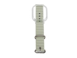 Pulsera de silicona con marco de policarbonato transparente para reloj, 4 posiciones ajustables