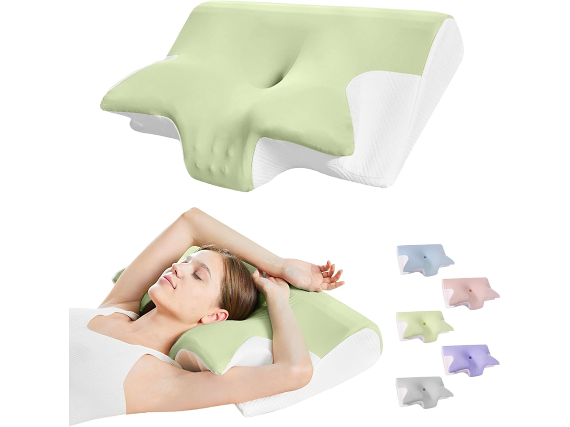 Almohada Para El Cuello Almohada Ergonómica De Espuma Viscoelástica Transpirable Para Proteger El Cuello Y Dormir Cuich