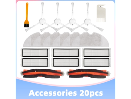 Juego de cepillos y paños con filtro Hepa para Robot aspirador Xiami Mi Stytj01Zhm Mijia 1C/1T Dreame F9, accesorios para aspiradoras