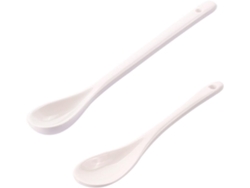 Blanca Hogar Cucharas De Sopa Porcelana Con