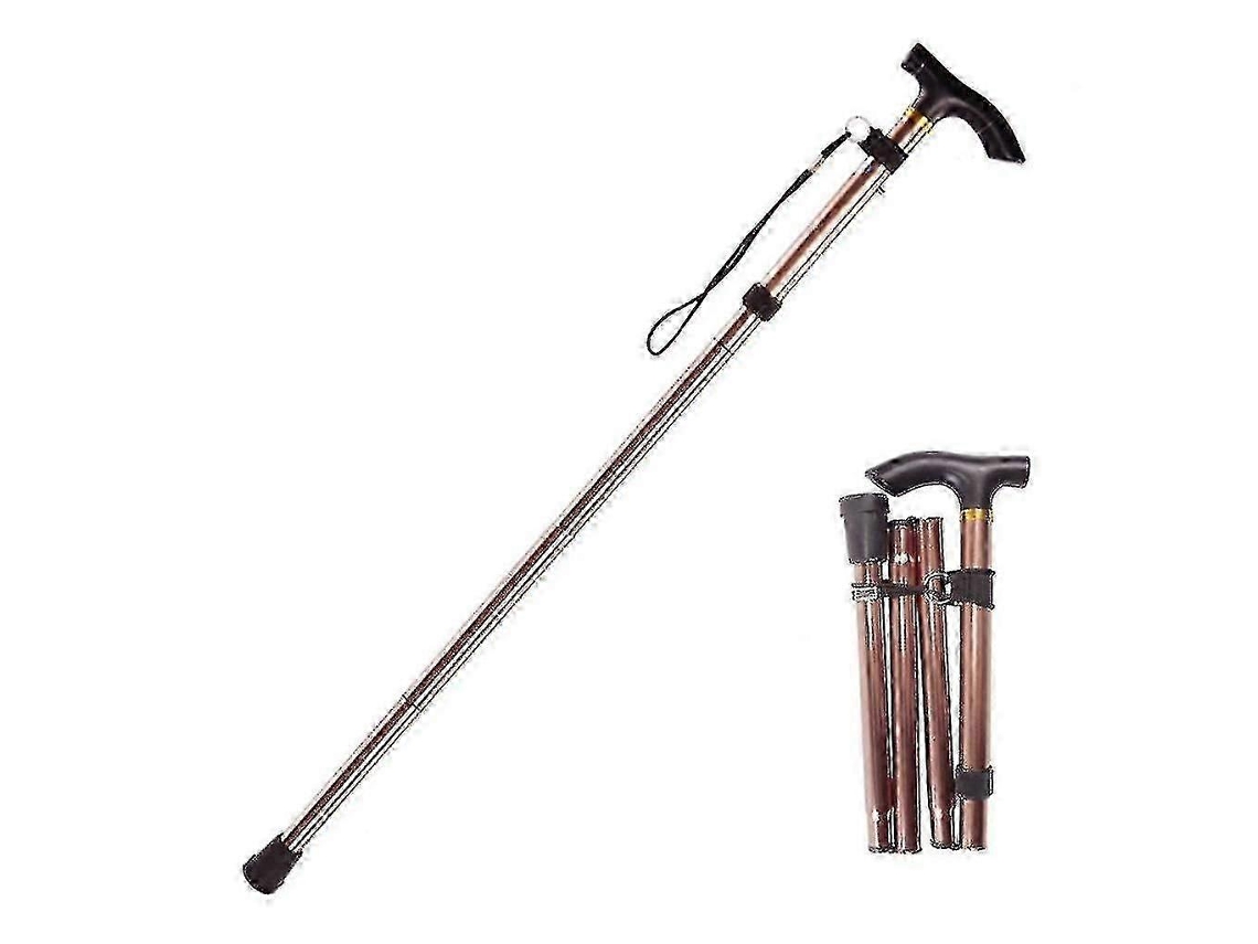 Bastón plegable ajustable, base deportiva, senderismo, trekking, bastones de aleación de aluminio, bastón plegable, 1 unidad