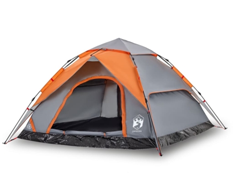 Tienda de campaña iglú 5 personas VIDAXL apertura rápida gris/naranja