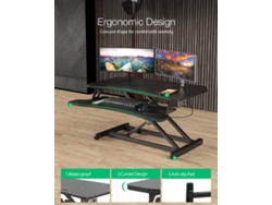 Mesa BLITZWOLF BW-ESD2 Escritorio de Pie Eléctrico (Negro - 18.6 kg)