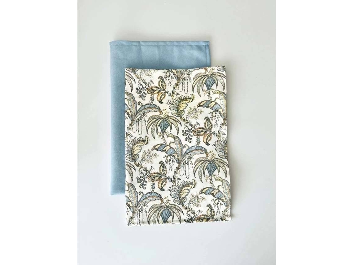 Juego 2 Paños De Cocina ILMH BY I LOVE MY HOME 48x70cm - Estampado Cornucopias Y Azul