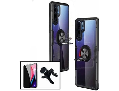 Kit Funda, Soporte y Protector de Cristal Templado Xiaomi Redmi 7 Clear Armor Transparente y Negro