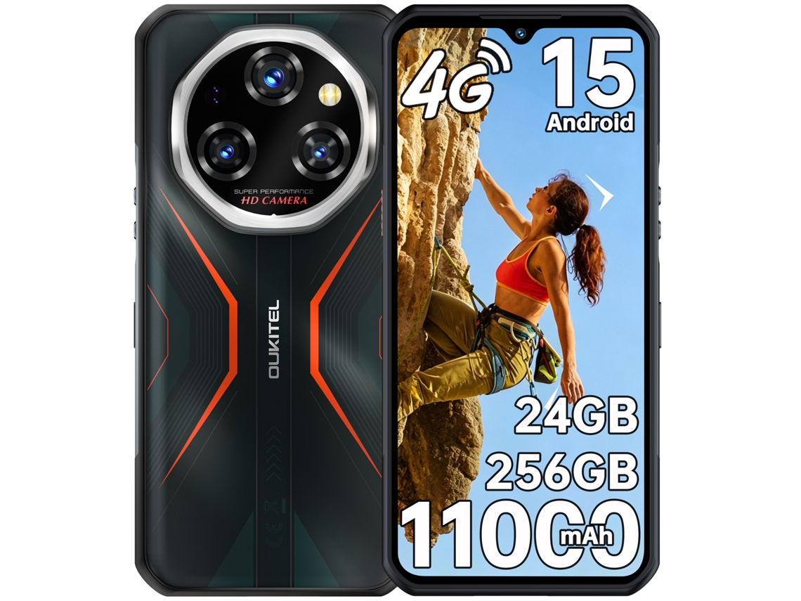 Smartphone Resistente 2026 Oukitel Wp55s 24 Gb 256 Gb 6.6" Fhd+ 120hz 11000 Mah 64mp + 32mp Nfc Otg Negro