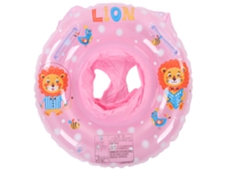 Flotador Para Bebé Con Dos Asas, Asiento Seguro, Pvc Impermeable, Color Rosa León.