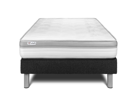 Set Vital Relax 120 X 190 Cm Kit Somier Negro