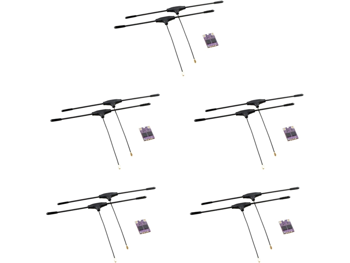 5 Receptores Es900 De Doble Diversidad Rx Elrs De 915 Mhz Con Tcxo Integrado Para Aviones Rc, Drones Fpv Y Largo Alcance.