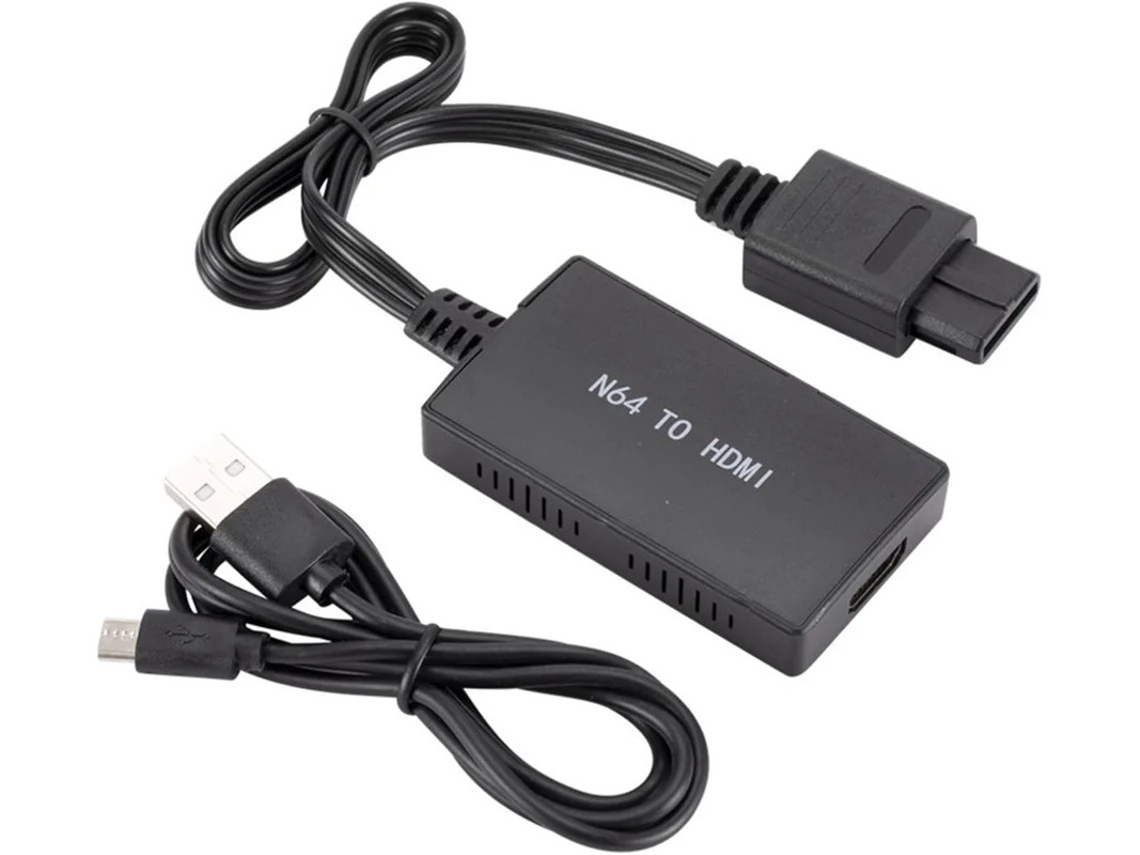 Convertidor compatible con N64 a HDMI, cable adaptador de enlace de alta definición compatible con N64 a HDMI para N64/SNES/GameCube Yizhood