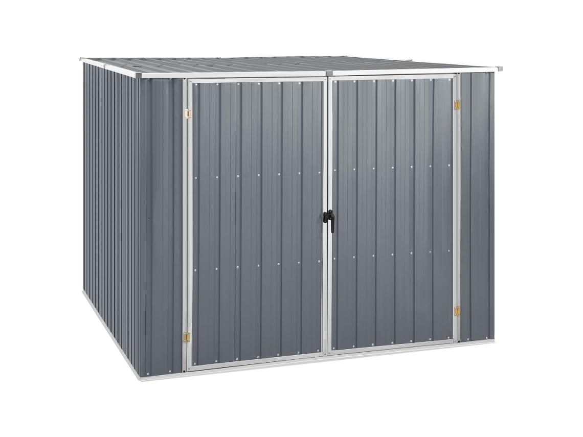 Cobertizo De Jardín Acero Galvanizado Gris 195x198x159 Cm
