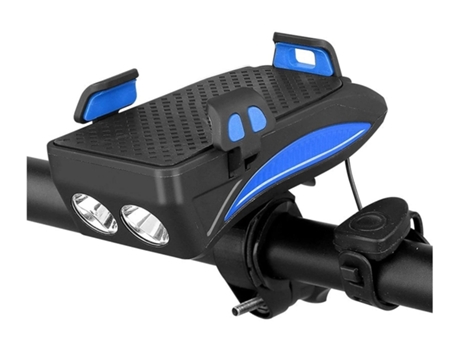 Luz de bicicleta 4000Mah Frontal impermeable USB recargable Led bicicleta faro soporte de teléfono banco de energía 4 e-blue ENZONS