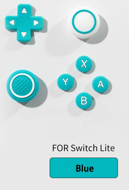 Silicona ecológica para Switch Lite, fundas protectoras para botones de joystick, AKSW-309, azul cielo