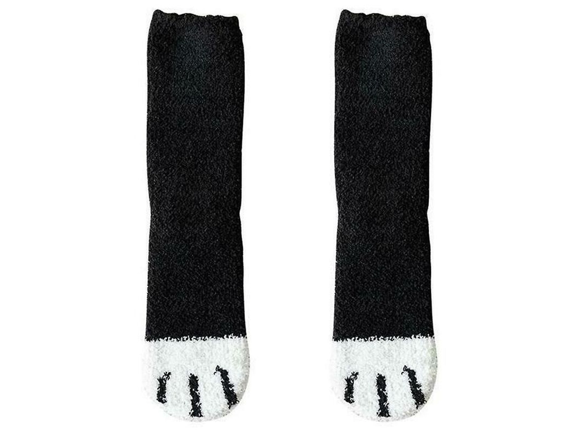2026-calcetas De Pata De Gato 3d Para Mujer, Suaves Y Cálidas Con Estampado Animal, Medias Elásticas De Poliéster Y Felpa Coral