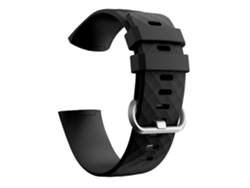 Correa de repuesto de silicona con grano de diamante para Fitbit Charge3/Charge4 Ly Ebike Smartwatch (grande)