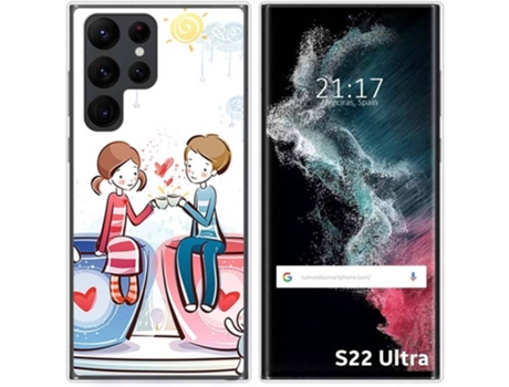 Carcasa Samsung Galaxy S22 Ultra 5G TUMUNDOSMARTPHONE Dibujos Café Multicolor