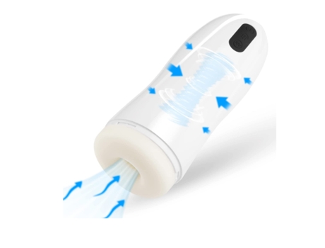 Masturbador Masculino Automático 12 Modos de Vibración Potente Taza de Masturbación con Batería Recargable - 9 13 Pulgadas Blanco BISBISOUS