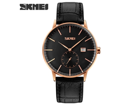 Relojes de Pulsera para Hombre,Relojes analógicos de Cuarzo para Hombre con Correa de Cuero-Negro LUUCOZK