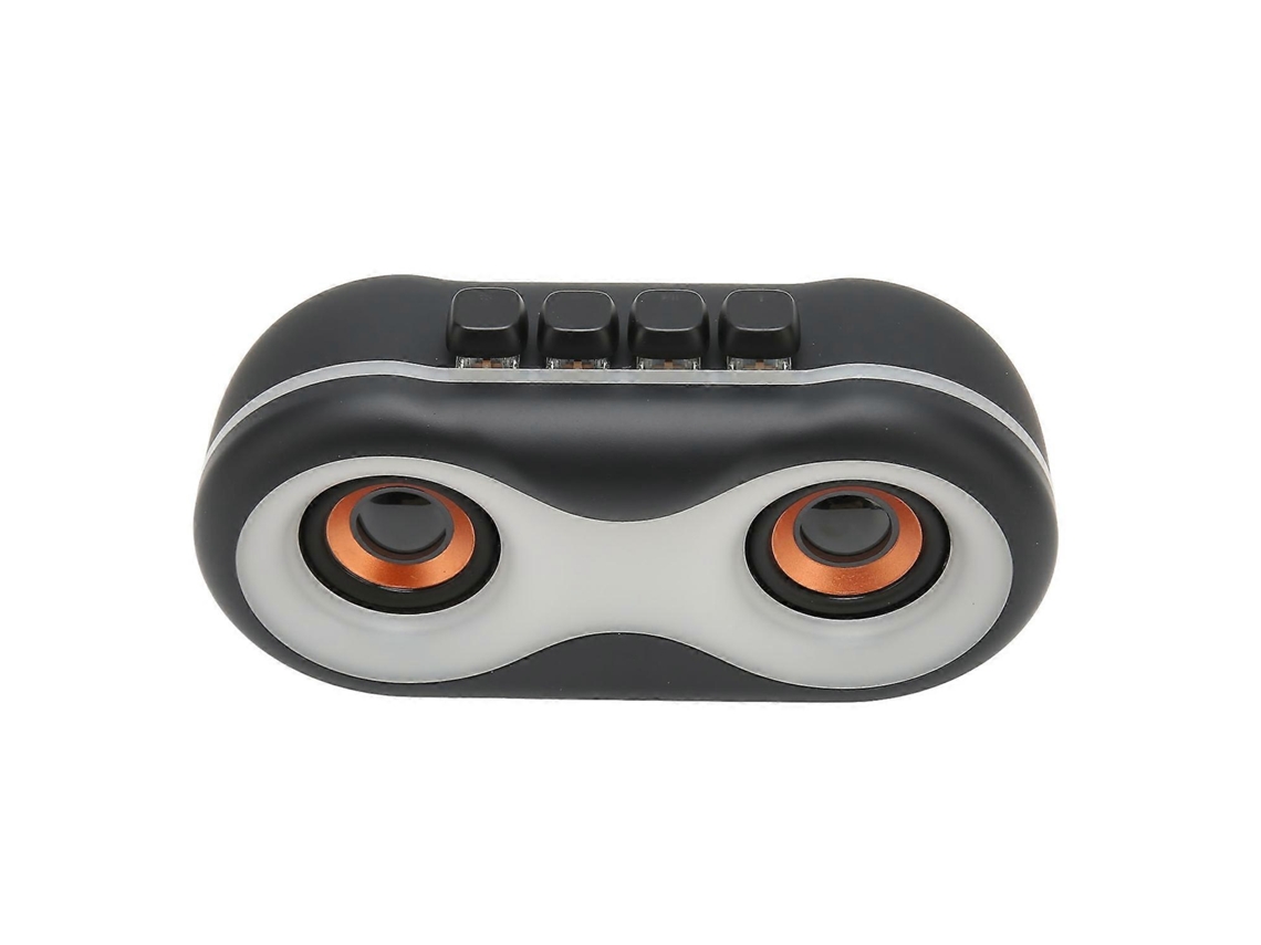 Yunzii - Mini altavoz Bluetooth portátil con luces RGB de colores, altavoces duales y subwoofer inalámbrico para exteriores, color negro