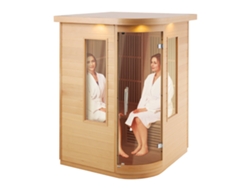 Sauna Hemlock de Madera con Infrarrojo Lejano para 2 Personas 2.000 W VEVOR
