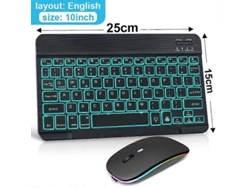 Teclado y ratón inalámbricos Bluetooth, teclados mini en español y ruso, teclado retroiluminado para teléfono, teclado profesional Ly Ebike