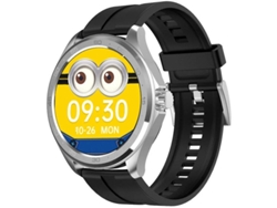 Reloj inteligente F10, resistente al agua, IP67, pantalla redonda IPS de 1,28 pulgadas, pulsera inteligente Yizhood (plateado)