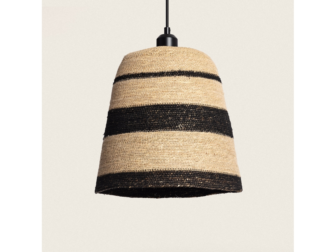 LEDKIA Lámpara Colgante Fibras Naturales Kavya Negro