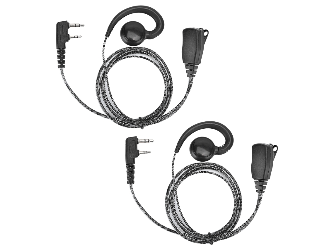Auriculares para radio dúplex (2 unidades, cable de 1,2 m)