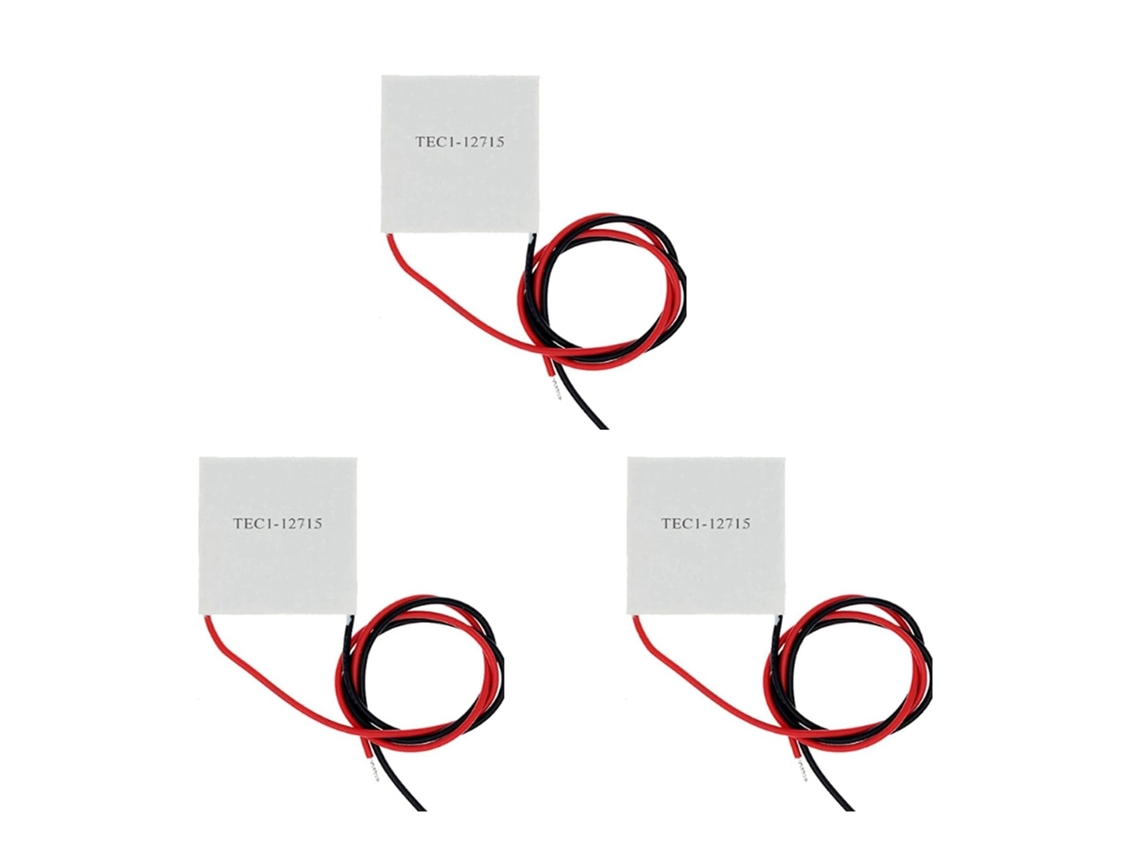 3 Elementos Peltier Tec1-12715 Módulo Termoeléctrico 12715 Tec 12v 15a Diy
