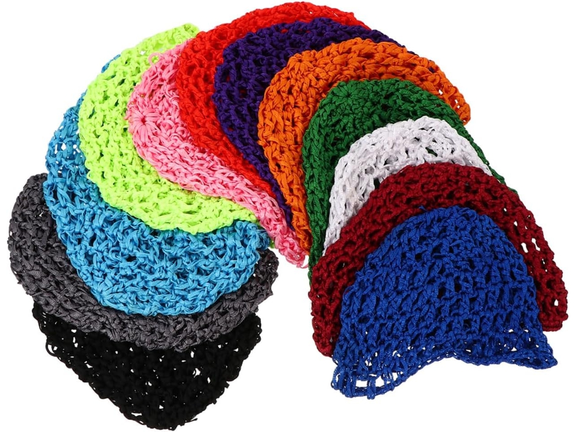 12 Pièces Bonnet De Nuit Filet Femme Doux Respirant Y Fait Main Protection Cheveux Para Sommeil ...