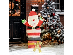 Papá Noel Iluminado 90 Cm 97 Led Luz Cálida Decoración Navideña
