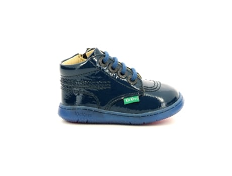 Botas de Bebé KICKERS Charol Billista Piel Azul (22)