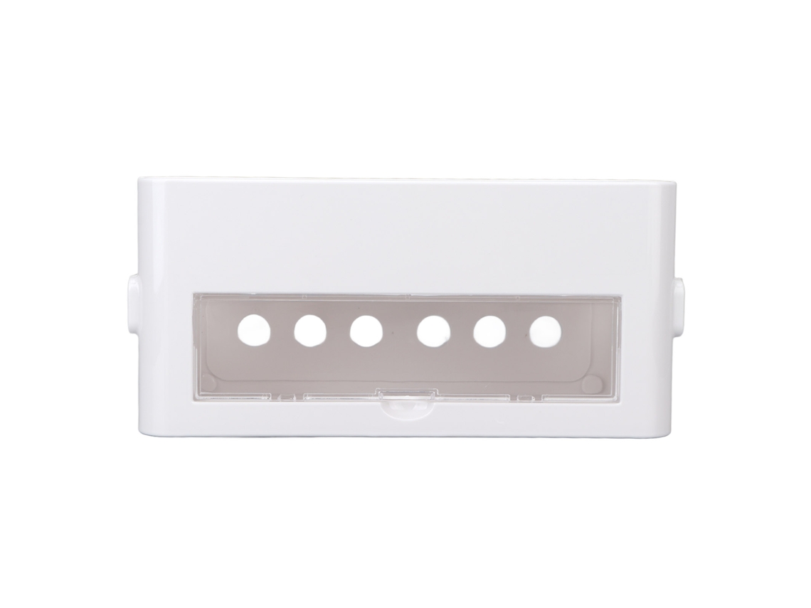 Caja De Almacenamiento Mediana Blanca Para Tomacorrientes Eléctricos Con Diseño De Botón De Doble Cara Para Organizar Cables.