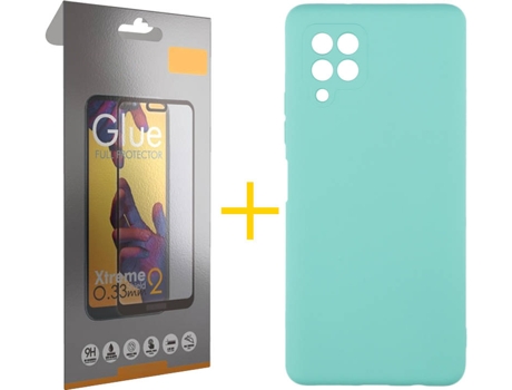 Kit Funda + Protector de Pantalla Samsung A12 5G SKYHE Cristal Templado 4157 Verde