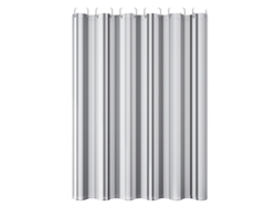 Juego de cortinas de ducha a rayas, lavables, con 12 ganchos, impermeables KOFIHETY