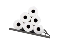 Estante flotante para papel higiénico con imagen en color