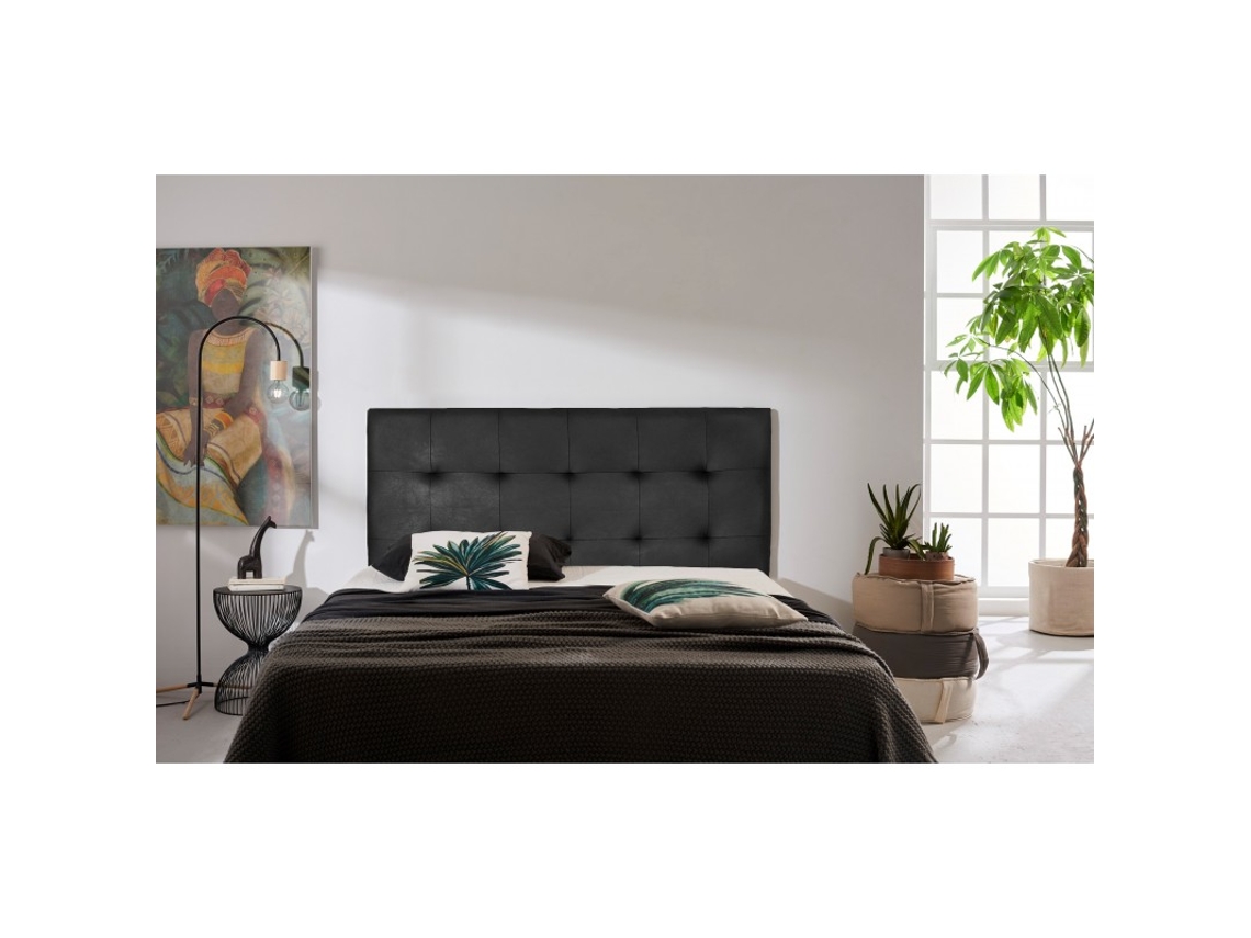 CABECERO ASTER POLIPIEL NEGRO 190